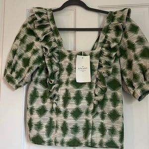 Sezane brands new summer blouse. Button back detailing. Size 34 US size 2